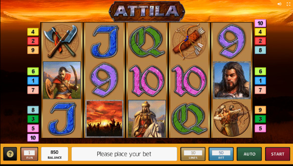 Игровой автомат Attila - играть в казино Азино777 мобайл версия