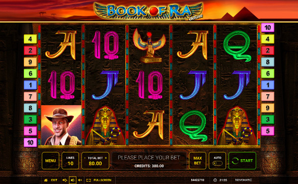 Игровой автомат Book of Ra Deluxe - выигрыши будут если играть на сайте Джойказино