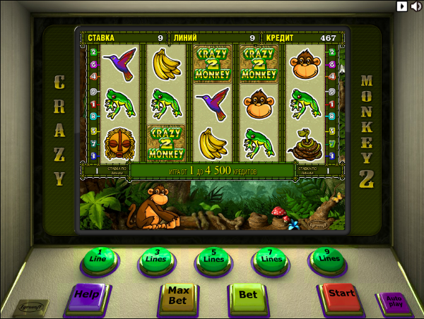 Игровой автомат Crazy Monkey 2 - огромные выигрыши в казино Адмирал
