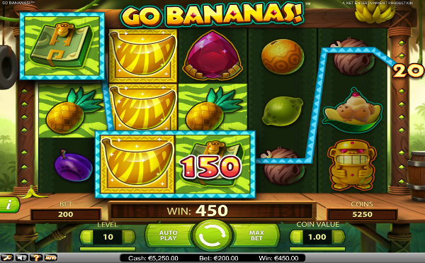 Игровой автомат Go Bananas - необыкновенные выигрыши в онлайн казино Вулкан