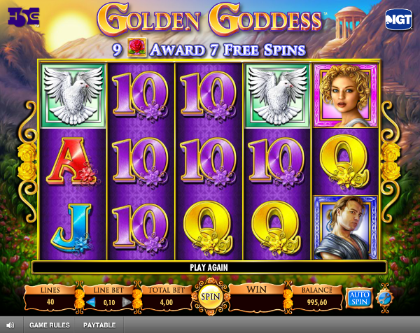 Игровой автомат Golden Goddess - сказочная тематика и выигрыши в казино Вулкан 777