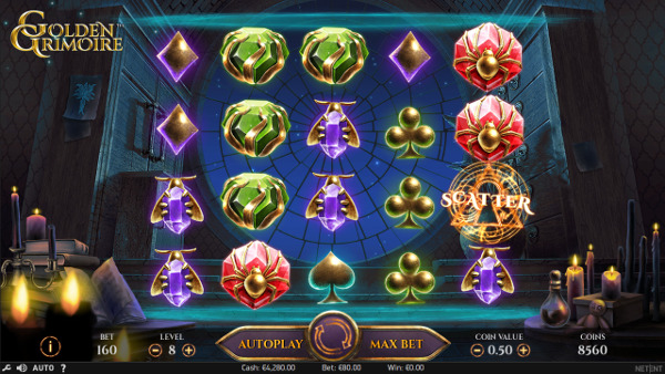 Игровой автомат Golden Grimoire - большие выигрыши в онлайн казино Admiral X ждут игроков