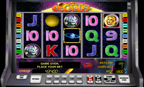 Игровой автомат Golden Planet - космические выигрыши в казино клуб Вулкан