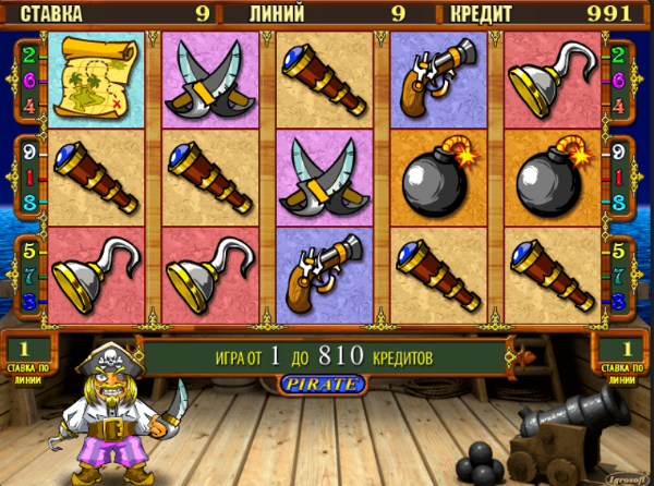 Игровой автомат Pirate - морские приключения в казино Вулкан Делюкс