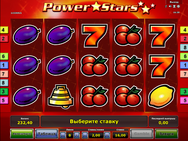 Игровой автомат Power Stars - выиграй золотые фрукты в казино Вулкан