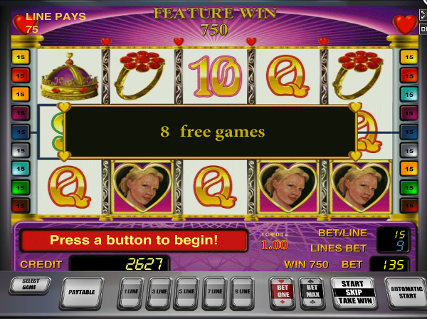 Игровой автомат Queen of Hearts - завоюй сокровища королевы в казино Вулкан