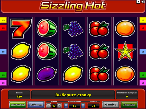 Игровой автомат Sizzling Hot - попробуй классический слот в казино Эльдорадо