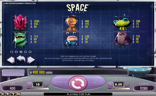 Игровой автомат Space Wars - завоюй богатства космических монстров в казино Вулкан 24