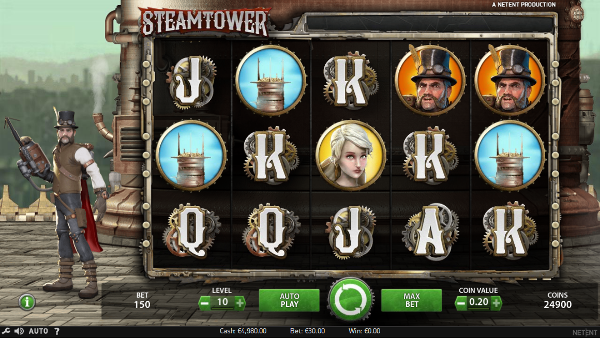 Игровой автомат Steam Tower - спасите принцессу в казино Вулкан