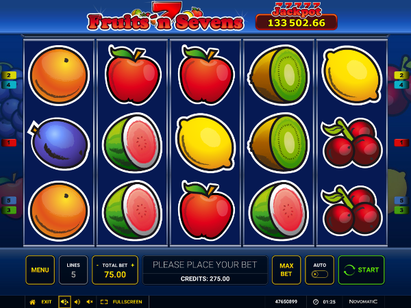 Выигрывай в слоте Fruits'n'sevens на игровой портал Вулкан Платинум